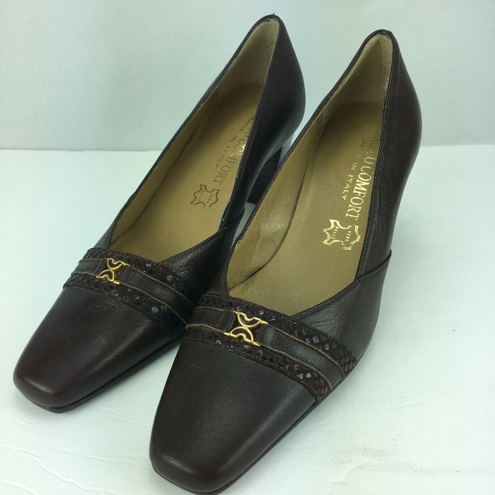 Vera Pelle Comfort Shoes Pumps 5.5 Made in Italy